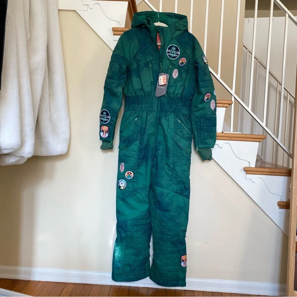 NWT Free People Movement All Prepped Patch Ski Suit Green Medium